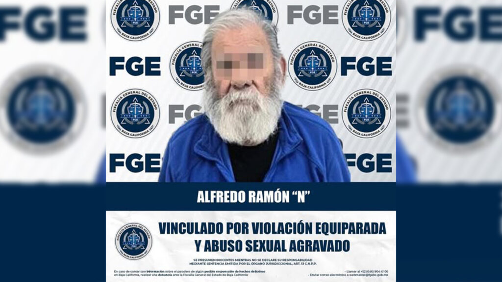 la Fiscalía Regional de Mexicali obtuvo la vinculación a proceso de Alfredo Ramón “N”, presunto responsable de los delitos de violación equiparada y abuso sexual agravado, en perjuicio de tres menores de edad.